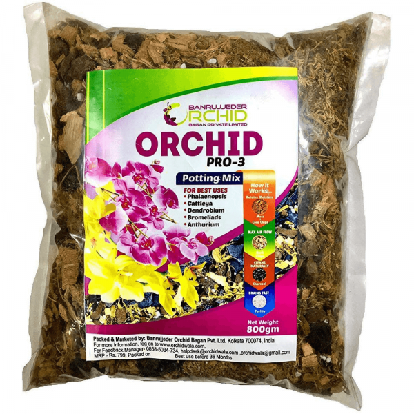 PRO-3 Orchid Potting Mix Soil - Best for All Orchids (800 grams)